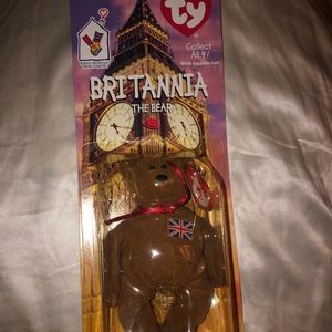 🐻 NWT McDonalds 1997 BeanieBaby Britannia the bear w/ TAG ERROR